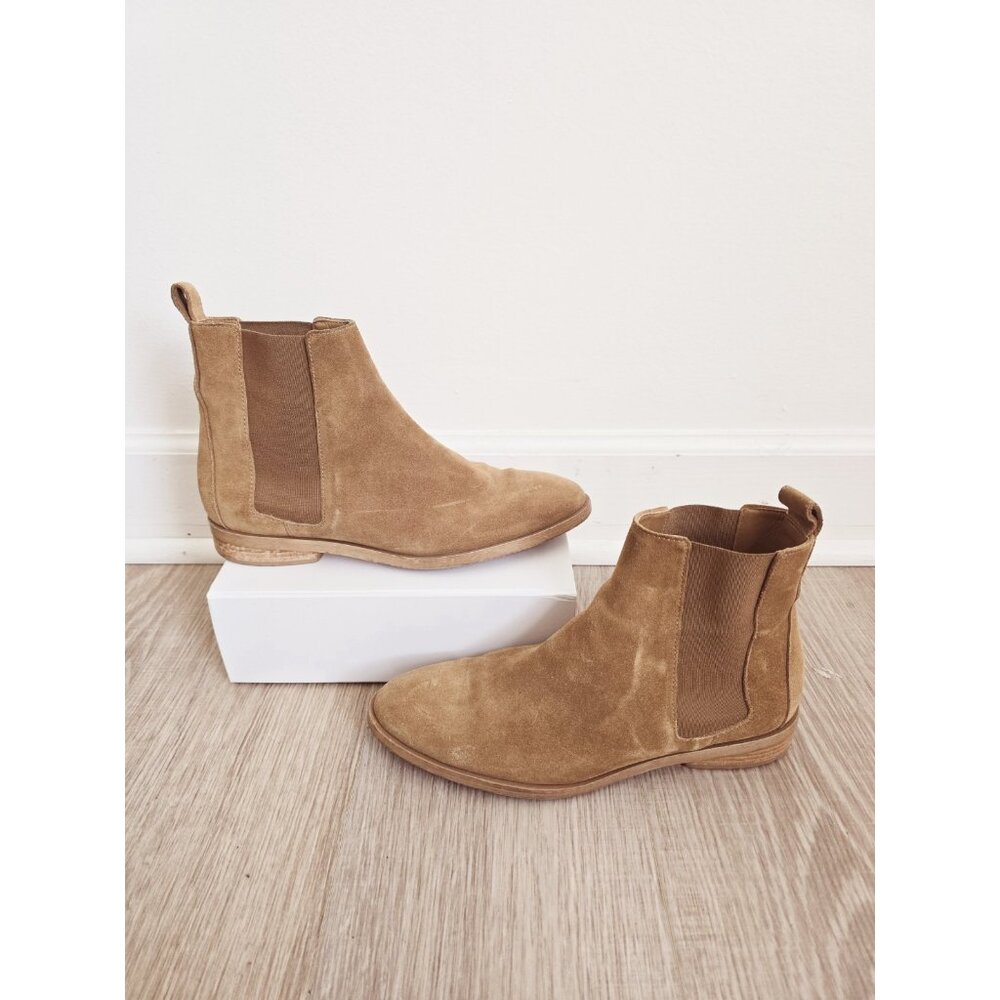 Everlane Mustard Suede Leather Chelsea Italy Ankle Boots Booties Shoes 9.5 - Picture 9 of 9